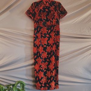 Autumn Red Leaf Chinese Woman Dress